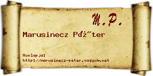 Marusinecz Péter névjegykártya